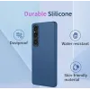 Phonesta Soft Silk Silicone Back Cover hoesje voor Sony Xperia 1 VII - Donkerblauw 3