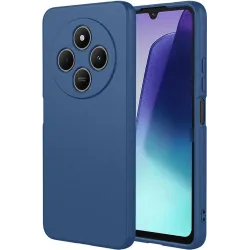 Phonesta Soft Silk Silicone Back Cover hoesje voor Xiaomi Redmi 14C / Xiaomi Poco C75 - Donkerblauw