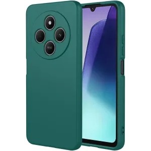 Phonesta Soft Silk Silicone Back Cover hoesje voor Xiaomi Redmi 14C / Xiaomi Poco C75 - Donkergroen