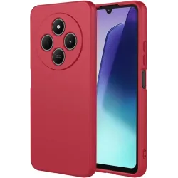 Phonesta Soft Silk Silicone Back Cover hoesje voor Xiaomi Redmi 14C / Xiaomi Poco C75 - Rood