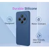 Phonesta Soft Silk Silicone Back Cover hoesje voor Xiaomi Redmi 14C / Xiaomi Poco C75 - Rood 2
