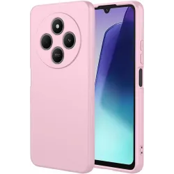 Phonesta Soft Silk Silicone Back Cover hoesje voor Xiaomi Redmi 14C / Xiaomi Poco C75 - Roze