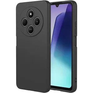 Phonesta Soft Silk Silicone Back Cover hoesje voor Xiaomi Redmi 14C / Xiaomi Poco C75 - Zwart