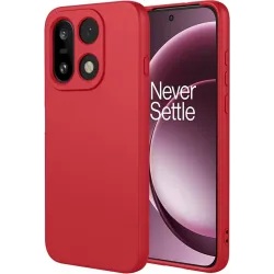 Phonesta Soft Silk Silicone Back Cover hoesje voor OnePlus 15 - Rood
