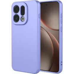 Phonesta Soft Silk Silicone Back Cover hoesje voor Oppo Find X9 - Paars