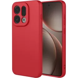 Phonesta Soft Silk Silicone Back Cover hoesje voor Oppo Find X9 - Rood