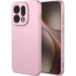Phonesta Soft Silk Silicone Back Cover hoesje voor Oppo Find X9 - Roze