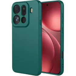 Phonesta Soft Silk Silicone Back Cover hoesje voor Oppo Find X9 Pro - Donkergroen