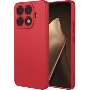 Phonesta Soft Silk Silicone Back Cover hoesje voor Xiaomi 15T Pro - Rood