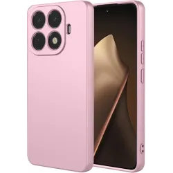 Phonesta Soft Silk Silicone Back Cover hoesje voor Xiaomi 15T Pro - Roze