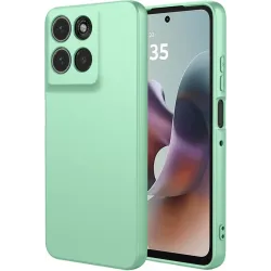 Phonesta Soft Silk Silicone Back Cover hoesje voor Motorola Moto G56 - Matcha Green