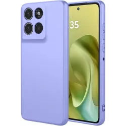 Phonesta Soft Silk Silicone Back Cover hoesje voor Motorola Moto G86 - Paars