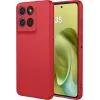Phonesta Soft Silk Silicone Back Cover hoesje voor Motorola Moto G86 - Rood