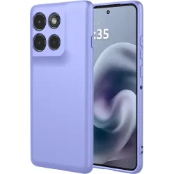 Phonesta Soft Silk Silicone Back Cover hoesje voor Motorola Moto G86 Power - Paars
