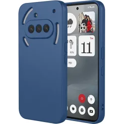 Phonesta Soft Silk Silicone Back Cover hoesje voor Nothing Phone (3a) - Donkerblauw