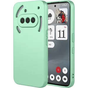 Phonesta Soft Silk Silicone Back Cover hoesje voor Nothing Phone (3a) - Matcha Green