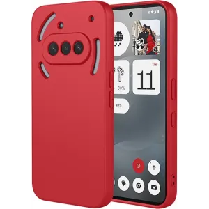 Phonesta Soft Silk Silicone Back Cover hoesje voor Nothing Phone (3a) - Rood