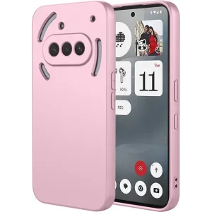 Phonesta Soft Silk Silicone Back Cover hoesje voor Nothing Phone (3a) - Roze