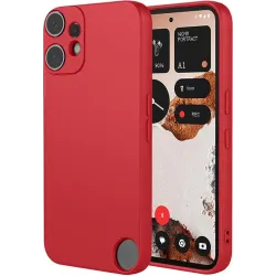 Phonesta Soft Silk Silicone Back Cover hoesje voor Nothing CMF Phone 2 Pro - Rood
