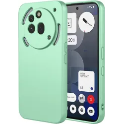 Phonesta Soft Silk Silicone Back Cover hoesje voor Nothing Phone (3a) Pro - Matcha Green