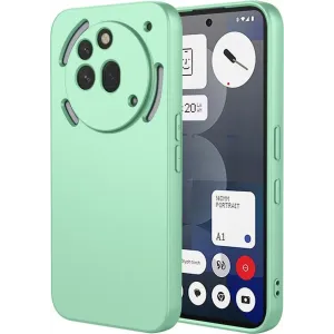 Phonesta Soft Silk Silicone Back Cover hoesje voor Nothing Phone (3a) Pro - Matcha Green
