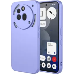 Phonesta Soft Silk Silicone Back Cover hoesje voor Nothing Phone (3a) Pro - Paars