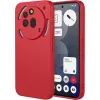 Phonesta Soft Silk Silicone Back Cover hoesje voor Nothing Phone (3a) Pro - Rood