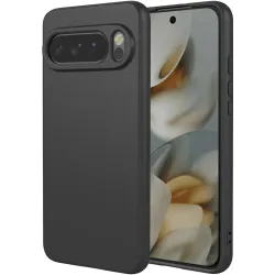 Phonesta Soft Silk Silicone Back Cover hoesje voor Google Pixel 10 Pro XL - Zwart