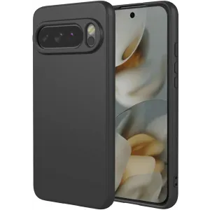 Phonesta Soft Silk Silicone Back Cover hoesje voor Google Pixel 10 Pro XL - Zwart