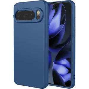 Phonesta Soft Silk Silicone Back Cover hoesje voor Google Pixel 10 / 10 Pro - Donkerblauw