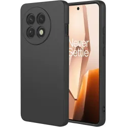 Phonesta Soft Silk Silicone Back Cover hoesje voor OnePlus 13R - Zwart