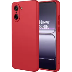 Phonesta Soft Silk Silicone Back Cover hoesje voor OnePlus Nord CE5 - Rood