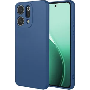 Phonesta Soft Silk Silicone Back Cover hoesje voor Oppo Reno14 - Donkerblauw