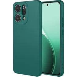 Phonesta Soft Silk Silicone Back Cover hoesje voor Oppo Reno14 - Donkergroen