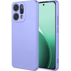 Phonesta Soft Silk Silicone Back Cover hoesje voor Oppo Reno14 - Paars