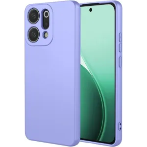Phonesta Soft Silk Silicone Back Cover hoesje voor Oppo Reno14 - Paars