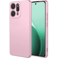 Phonesta Soft Silk Silicone Back Cover hoesje voor Oppo Reno14 - Roze