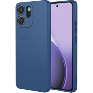 Phonesta Soft Silk Silicone Back Cover hoesje voor Oppo Reno14 F/FS - Donkerblauw