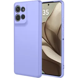 Phonesta Soft Silk Silicone Back Cover hoesje voor Motorola Edge 50 - Paars