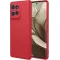 Phonesta Soft Silk Silicone Back Cover hoesje voor Motorola Edge 50 - Rood