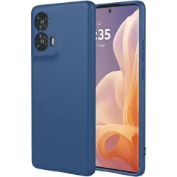 Phonesta Soft Silk Silicone Back Cover hoesje voor Motorola Edge 50 Fusion - Donkerblauw