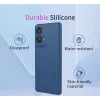 Phonesta Soft Silk Silicone Back Cover hoesje voor Motorola Edge 50 Fusion - Donkerblauw 5