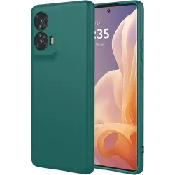 Phonesta Soft Silk Silicone Back Cover hoesje voor Motorola Edge 50 Fusion - Donkergroen