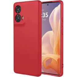 Phonesta Soft Silk Silicone Back Cover hoesje voor Motorola Edge 50 Fusion - Rood