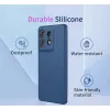 Phonesta Soft Silk Silicone Back Cover hoesje voor Motorola Edge 50 Pro - Donkerblauw 5