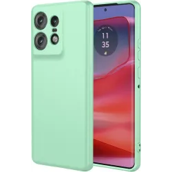Phonesta Soft Silk Silicone Back Cover hoesje voor Motorola Edge 50 Pro - Matcha Green