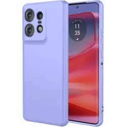 Phonesta Soft Silk Silicone Back Cover hoesje voor Motorola Edge 50 Pro - Paars