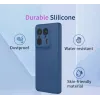 Phonesta Soft Silk Silicone Back Cover hoesje voor Motorola Edge 50 Ultra - Zwart 5