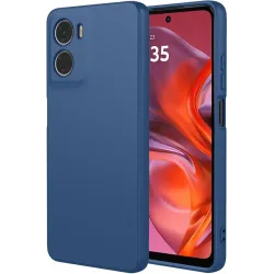 Phonesta Soft Silk Silicone Back Cover hoesje voor Motorola Moto G05 / Moto E15 - Donkerblauw