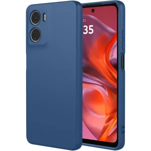 Phonesta Soft Silk Silicone Back Cover hoesje voor Motorola Moto G05 / Moto E15 - Donkerblauw